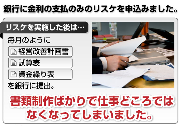 成功事例：負債を旧会社に残し、会社を守った！